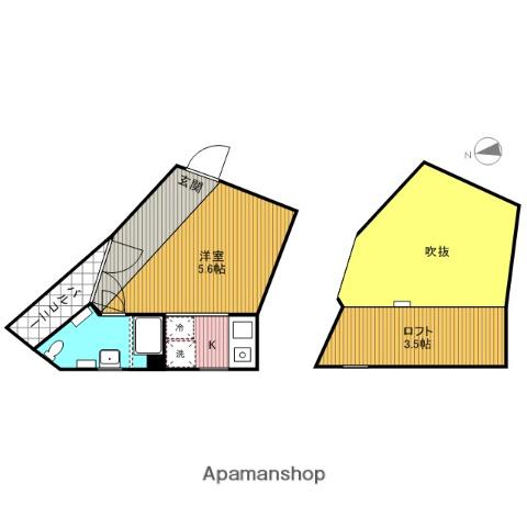SAKAMURA HOUSE(1K/4階)の間取り写真