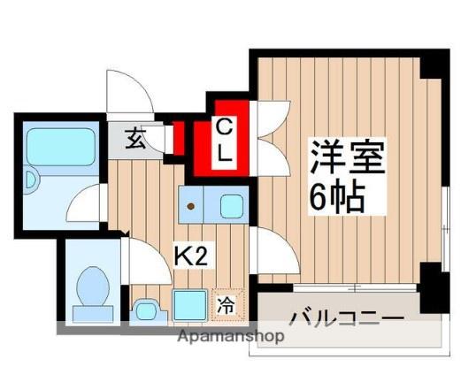モンシェール錦糸町弐番館(1K/4階)の間取り写真