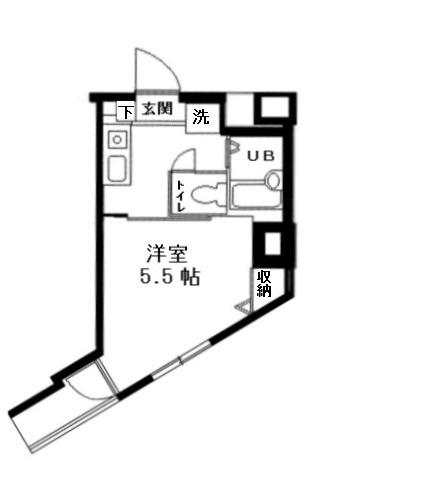 ロイヤルガーデン千鳥町(1K/5階)の間取り写真