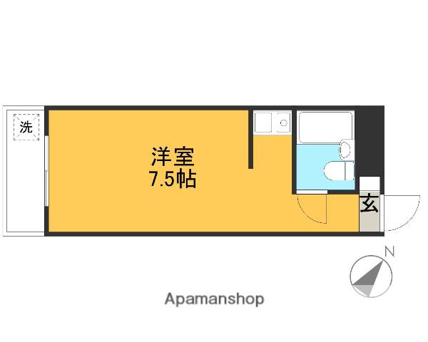 柿の木坂雅マンション(ワンルーム/2階)の間取り写真