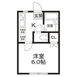 エステートピア福石(1K/1階)の間取り写真