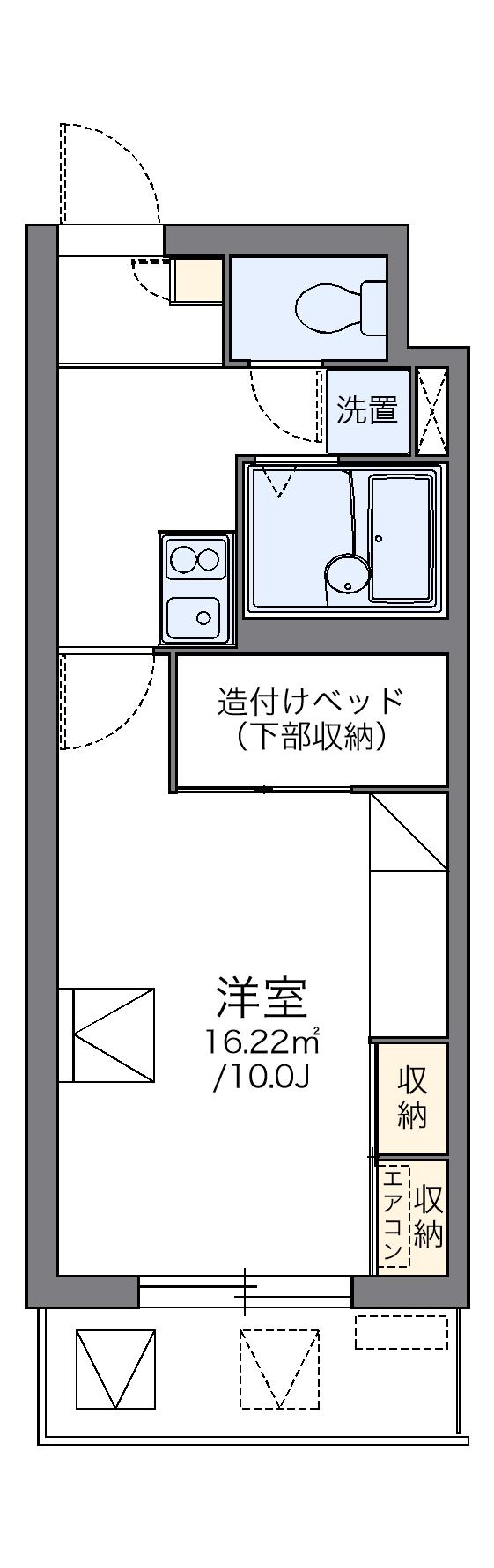 レオパレスパルコートE 3階階 間取り