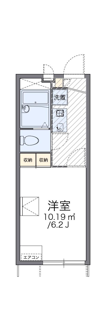 レオパレス旭Ⅱ(1K/1階)の間取り写真