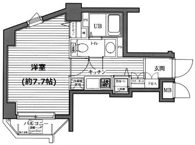 グランド・ガーラ西新宿ウエスト(1K/11階)の間取り写真
