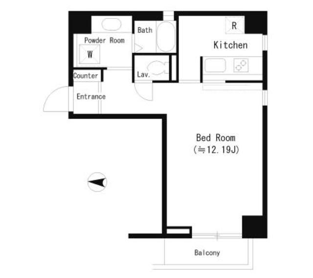 セジョリ チセ 台町(1K/6階)の間取り写真