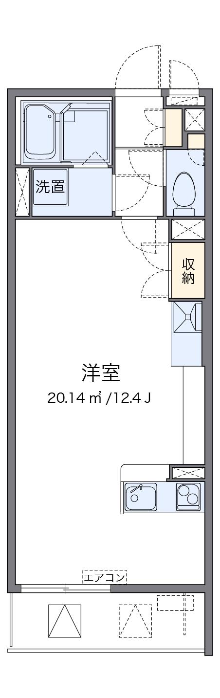レオネクストラベンダー(ワンルーム/2階)の間取り写真