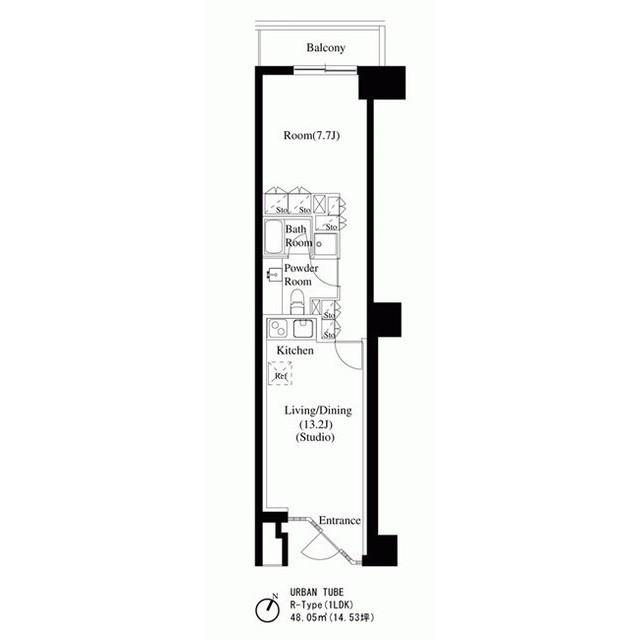 スタイリオ池尻大橋(1LDK/4階)の間取り写真