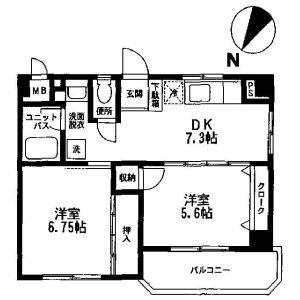 コーラルハイム小机 2階階 間取り