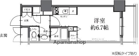 HF駒沢公園レジデンスTOWER(ワンルーム/24階)の間取り写真