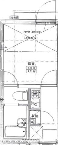 シャンテ西六郷(1K/3階)の間取り写真