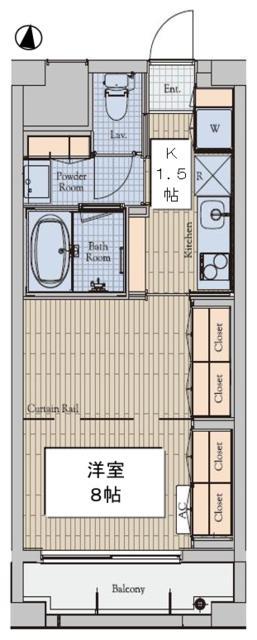 SPICA(1K/4階)の間取り写真