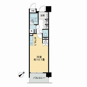 シスナブ池袋本町(ワンルーム/1階)の間取り写真