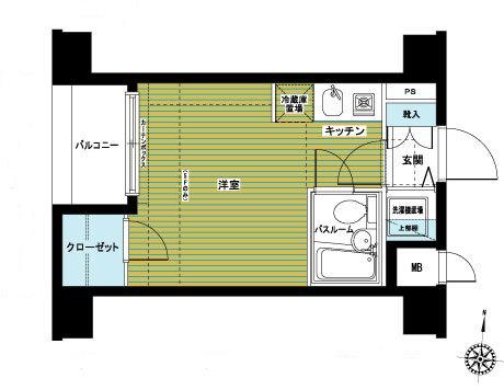 トーシンフェニックス落合駅前(ワンルーム/4階)の間取り写真
