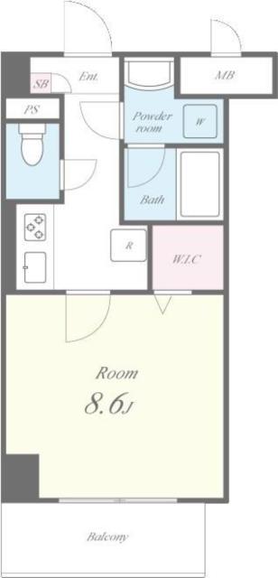 プラシード青山(1K/3階)の間取り写真