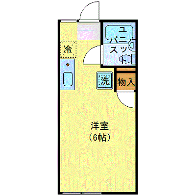 エルベ駒沢(ワンルーム/1階)の間取り写真