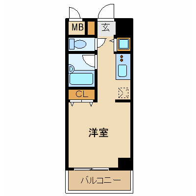 シンシア渋谷(1K/7階)の間取り写真
