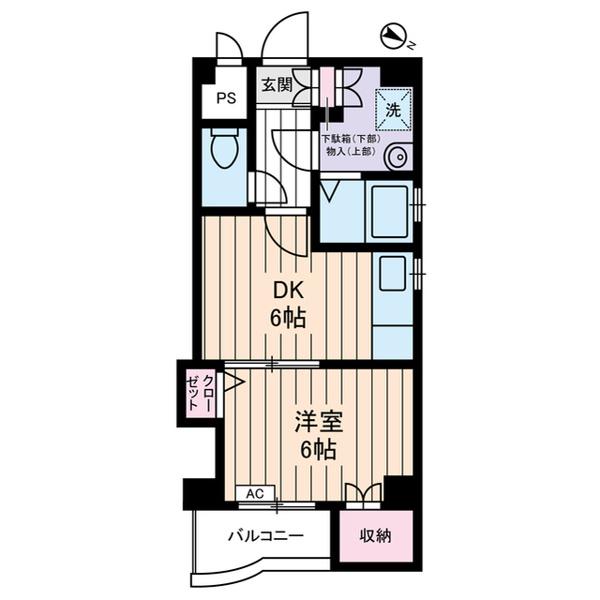 SUNRISE 浅草(1DK/4階)の間取り写真