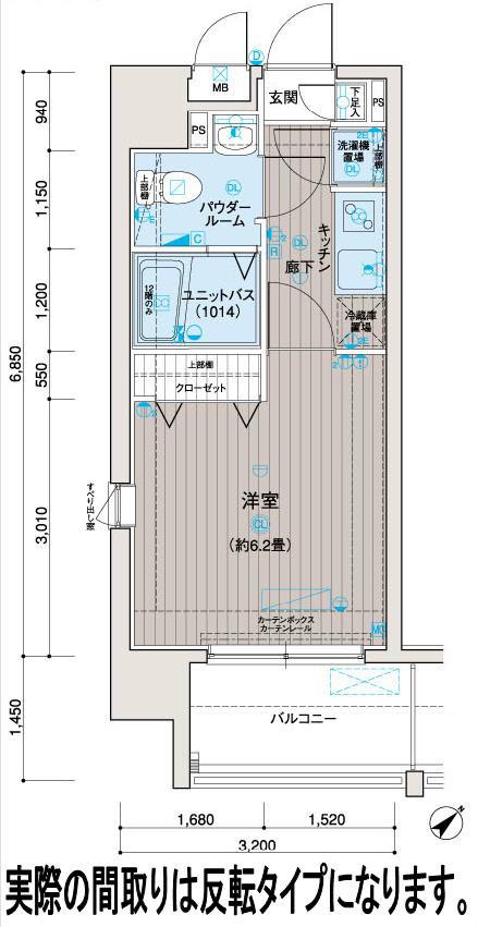 メインステージ蒲田Ⅲ(1K/10階)の間取り写真