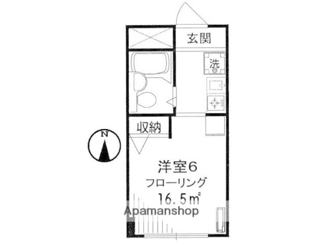 ラインハウス(ワンルーム/3階)の間取り写真
