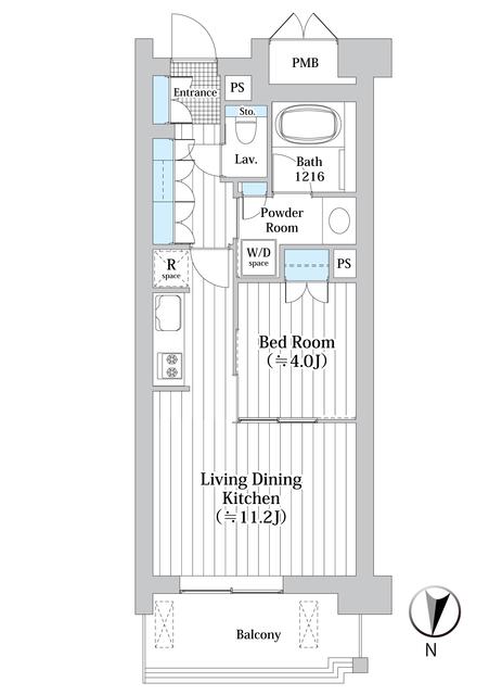 アビティグランデ砧(1LDK/5階)の間取り写真