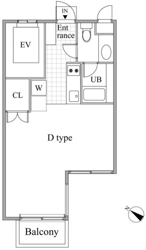 レジディア目黒2(1K/3階)の間取り写真