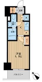 レジディア蒲田Ⅲ(1K/8階)の間取り写真