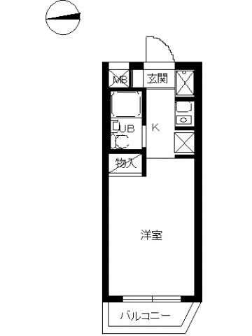 スカイコートよみうりランド(ワンルーム/3階)の間取り写真