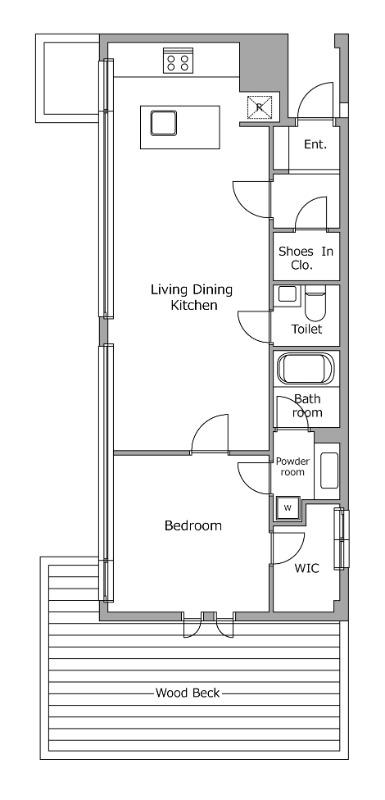 レジディア北新宿(1LDK/5階)の間取り写真