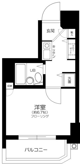 ロイヤルアメニティ池尻大橋 8階階 間取り