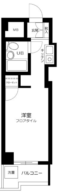スカイコート入谷 3階階 間取り