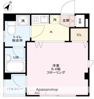 第3メゾンクボタ(1K/4階)の間取り写真