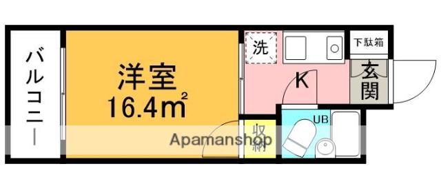 エトワール多摩川(1K/4階)の間取り写真