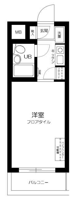 ブリス南馬込(1K/2階)の間取り写真