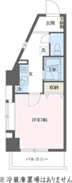 ルーク西早稲田(1K/8階)の間取り写真