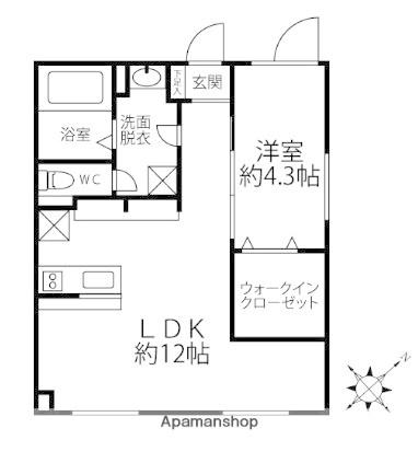 クリオラモード学芸大学Ⅰ(1LDK/3階)の間取り写真