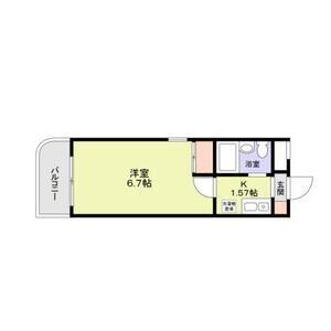 グリム武蔵新城(1K/4階)の間取り写真