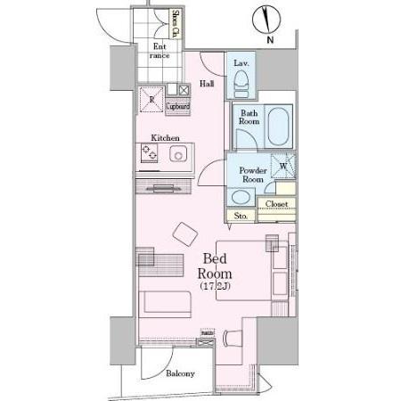 ロイジェントパークス四ツ谷(ワンルーム/7階)の間取り写真