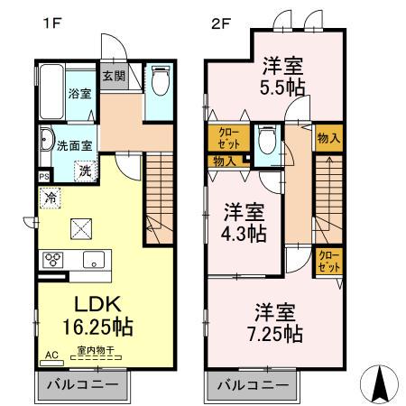日吉グリーンヒルズⅡ(3LDK/1階)の間取り写真