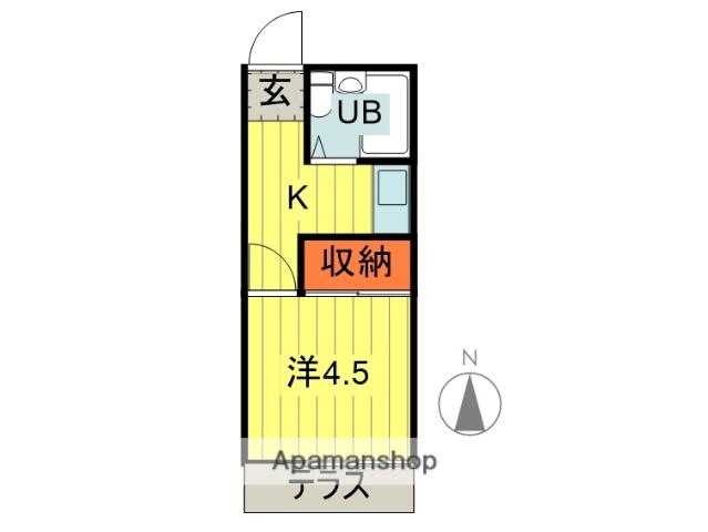 スターゲイツ弘明寺3号棟(1K/1階)の間取り写真
