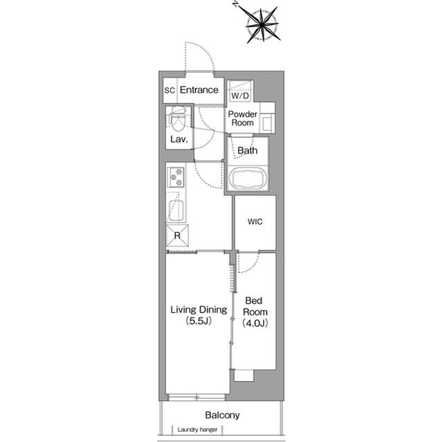 コンフォリア・リヴ豊洲キャナル(1LDK/10階)の間取り写真