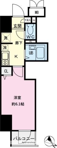 TFレジデンス蒲田(1K/10階)の間取り写真