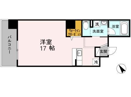 ジェイ・エス・ティ横浜東(1K/7階)の間取り写真