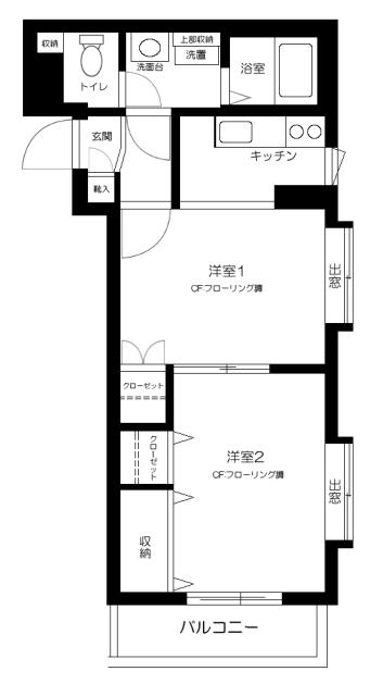 ルーブル多摩川 1階階 間取り