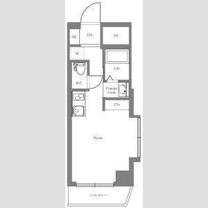 キャッスルマンション笹塚(ワンルーム/10階)の間取り写真