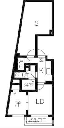 KINOMORI代々木上原(1SLDK/2階)の間取り写真