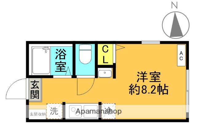 VENUS RESIDENCE 三ツ沢上町(ワンルーム/1階)の間取り写真