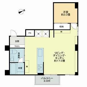 パレドール蒲田(ワンルーム/1階)の間取り写真