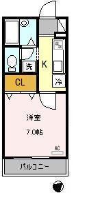 パルテノン(1K/2階)の間取り写真