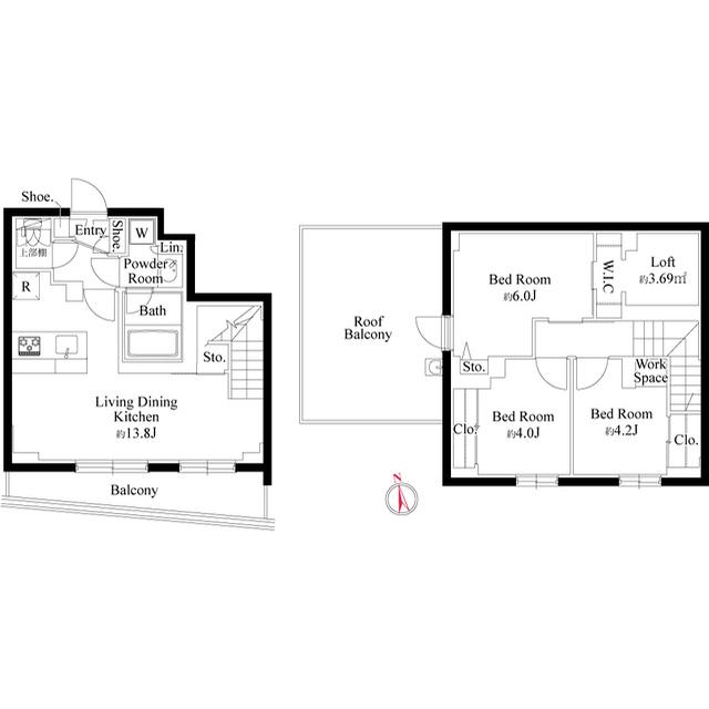 ルネサンスコート目黒南(3K/3階)の間取り写真