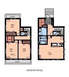 西武池袋・豊島線 大泉学園駅 バス乗車時間：9分 西長久保バス停で下車 徒歩9分 2階建 築1年(ワンルーム)の間取り写真